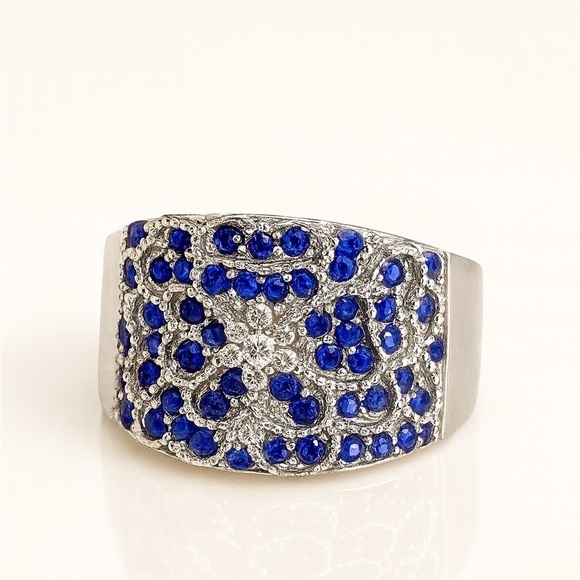 Zara Jewelry - NEW | Midnight Blue and Silver Statement Ring 💎